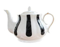 Englische Porzellankanne mit schwarzen Streifen 860ML