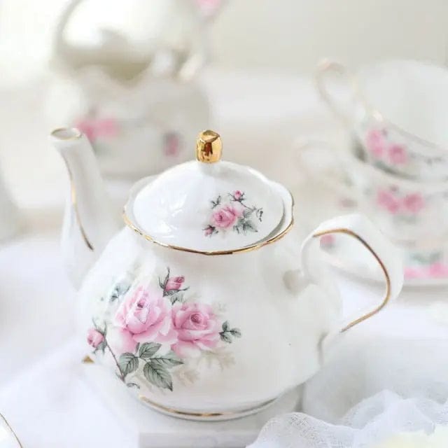 Englische Teekanne Kamelienblumen Porzellan 500ML