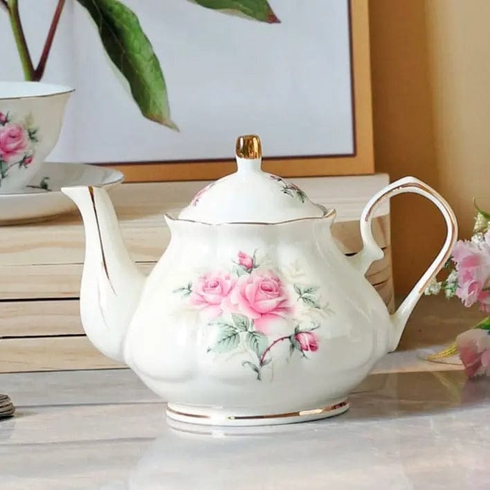Englische Teekanne Kamelienblumen Porzellan 500ML