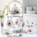 Englisches Porzellan-Teeservice mit Rosen