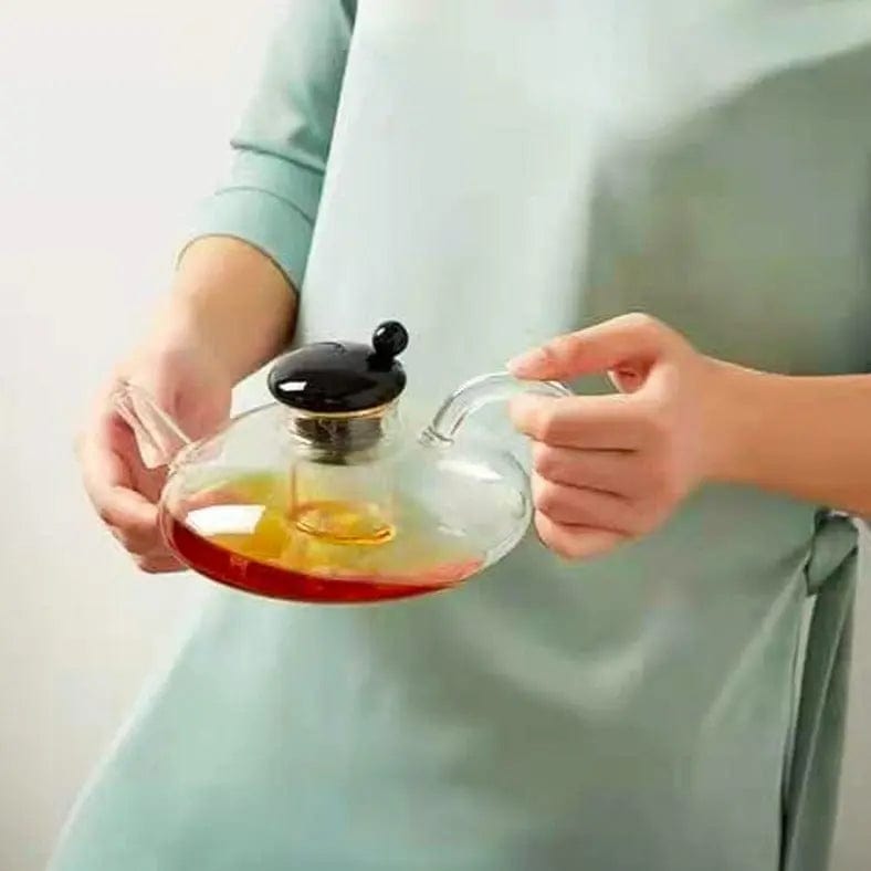 Europäische Glasteekanne mit Infuser 800ML