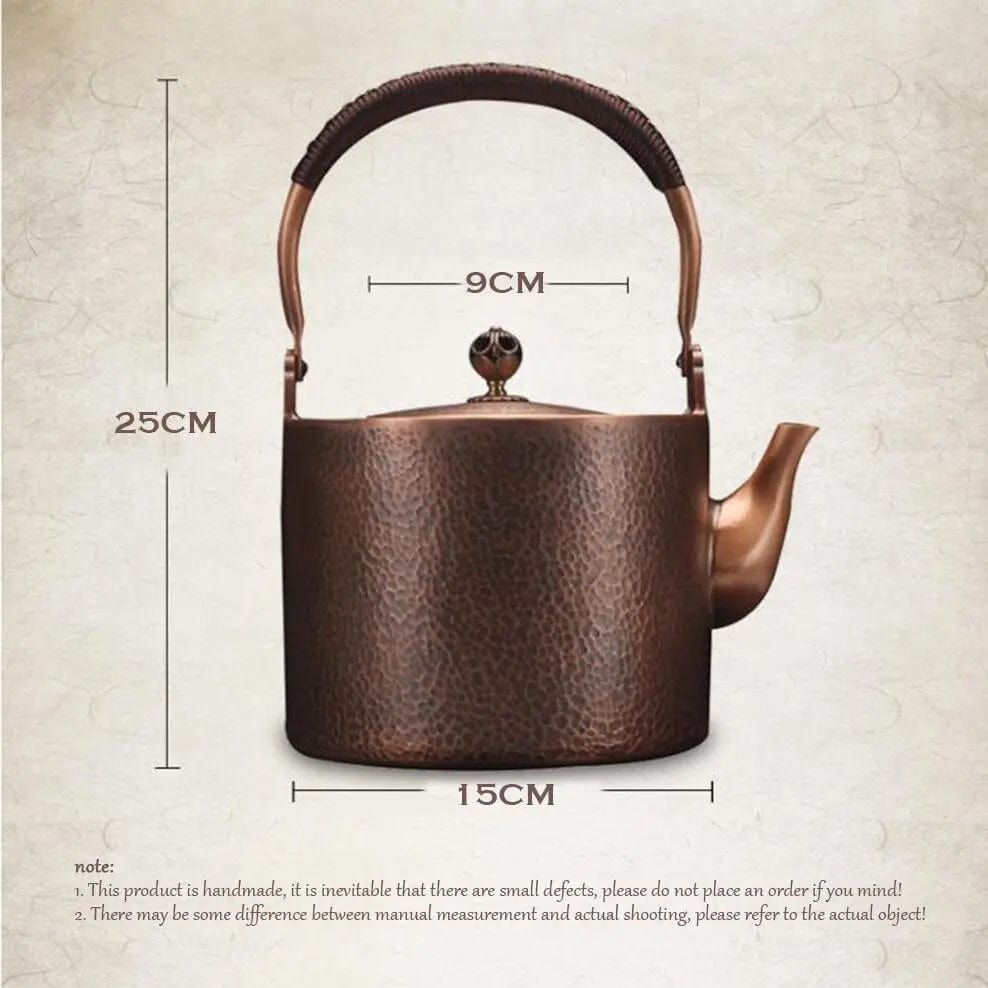 Gehämmerte chinesische Kupferkanne 2L