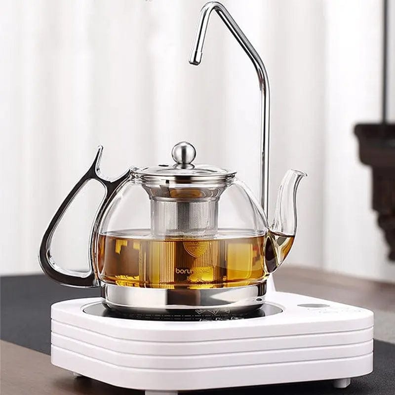Glasteekanne mit Edelstahlfilter 850 ml - 1 L