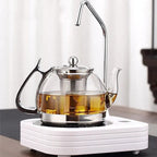 Glasteekanne mit Edelstahlfilter 850 ml - 1 L