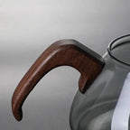 Glasteekanne mit Holz, 600ML, Design und minimalistisch