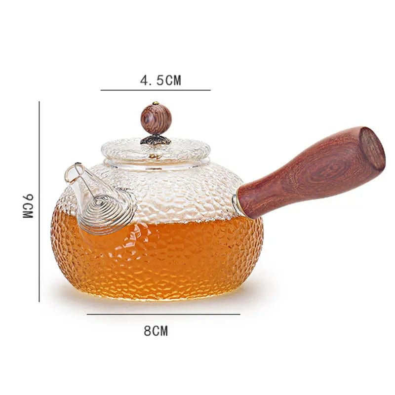 Glasteekanne mit Holzgriff 300ML