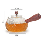 Glasteekanne mit Holzgriff 300ML