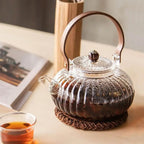 Glasteekanne mit Holzgriff 900ML