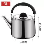 Großer Edelstahl-Flötenkessel 2,5–7L – Bild 4