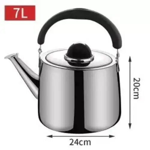 Großer Edelstahl-Flötenkessel 2,5–7L
