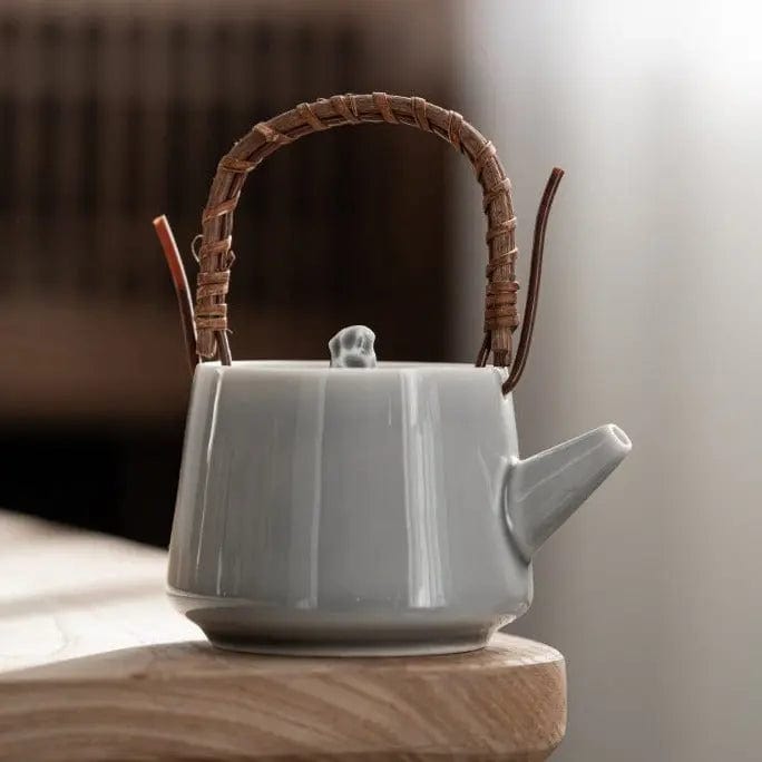 Hochwertige graue Porzellan-Teekanne 200ML