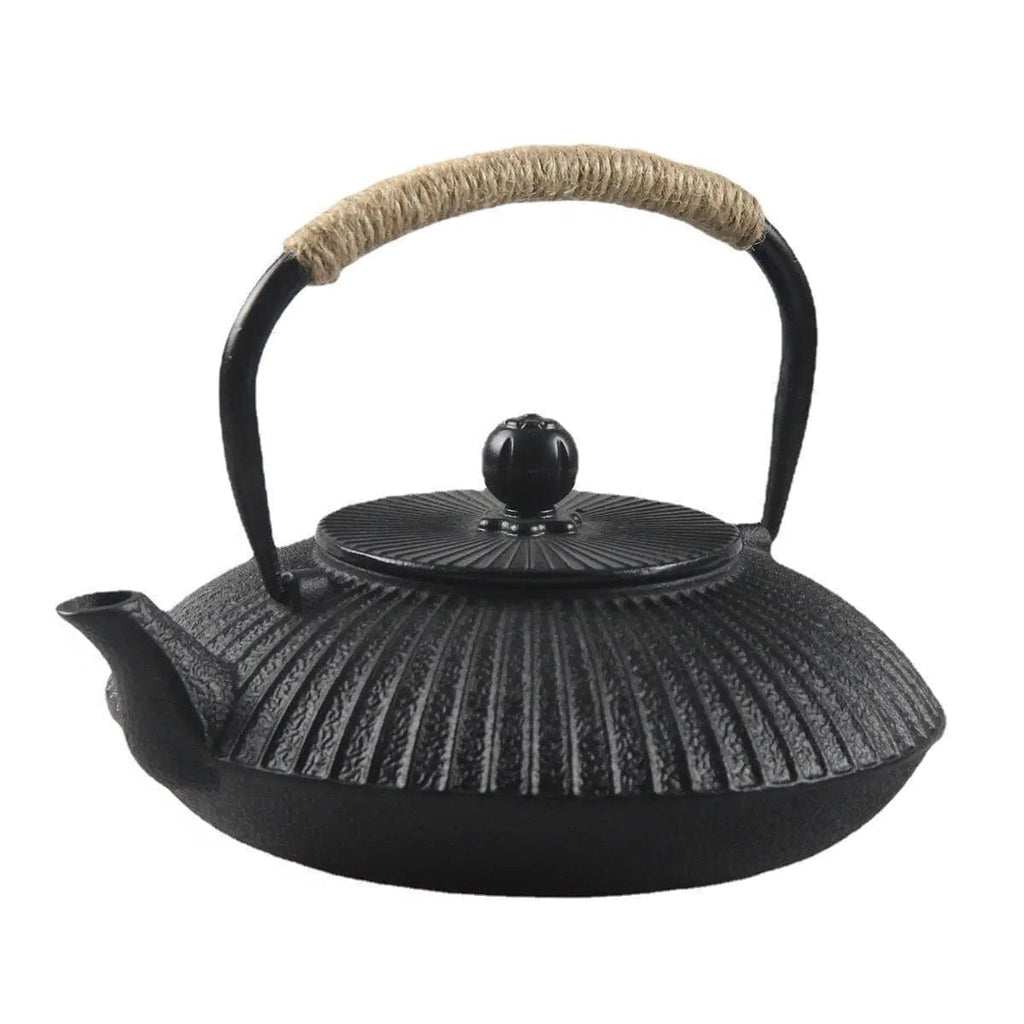 Japanische Flache Gusseisen-Teekanne 800ml