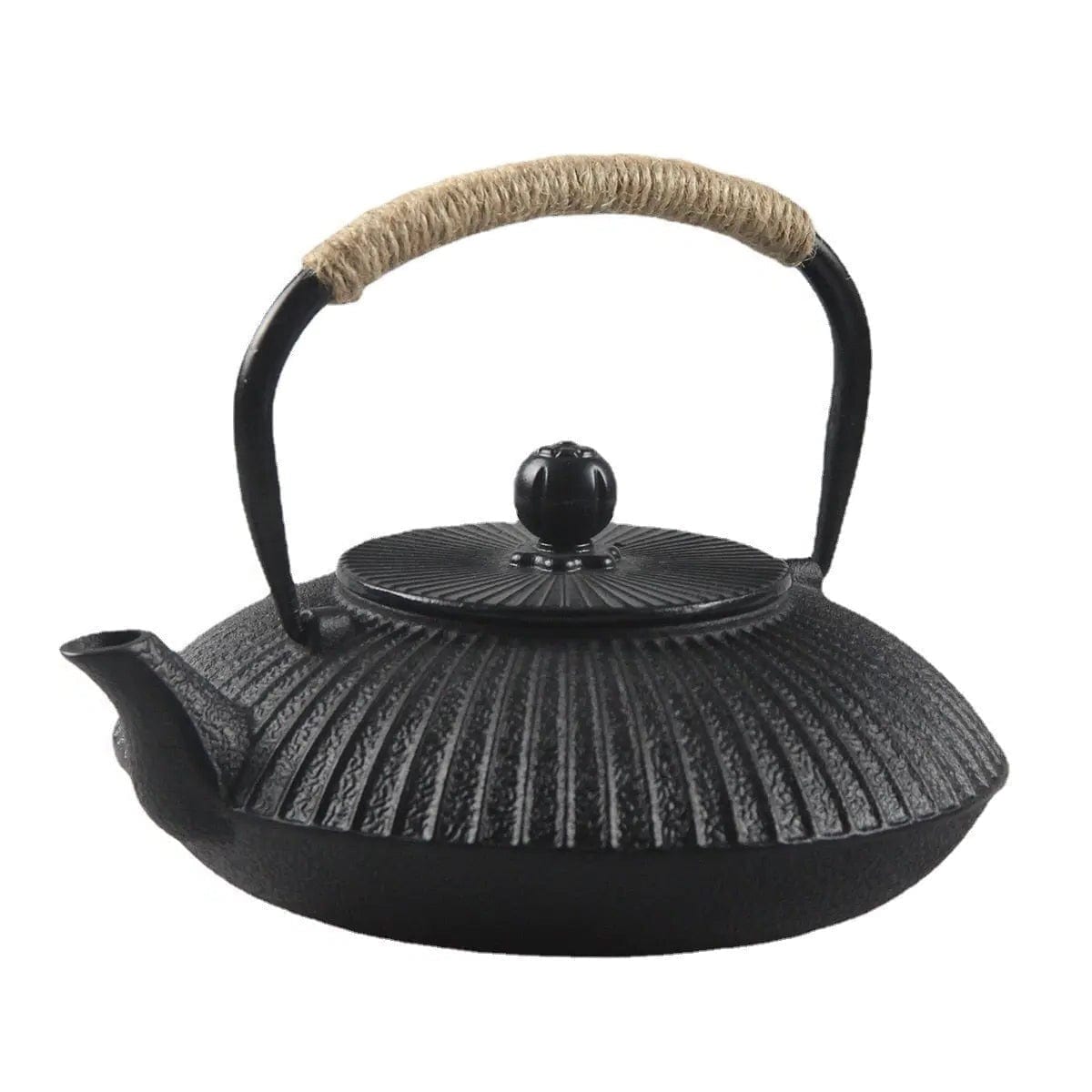 Japanische Flache Gusseisen-Teekanne 800ml