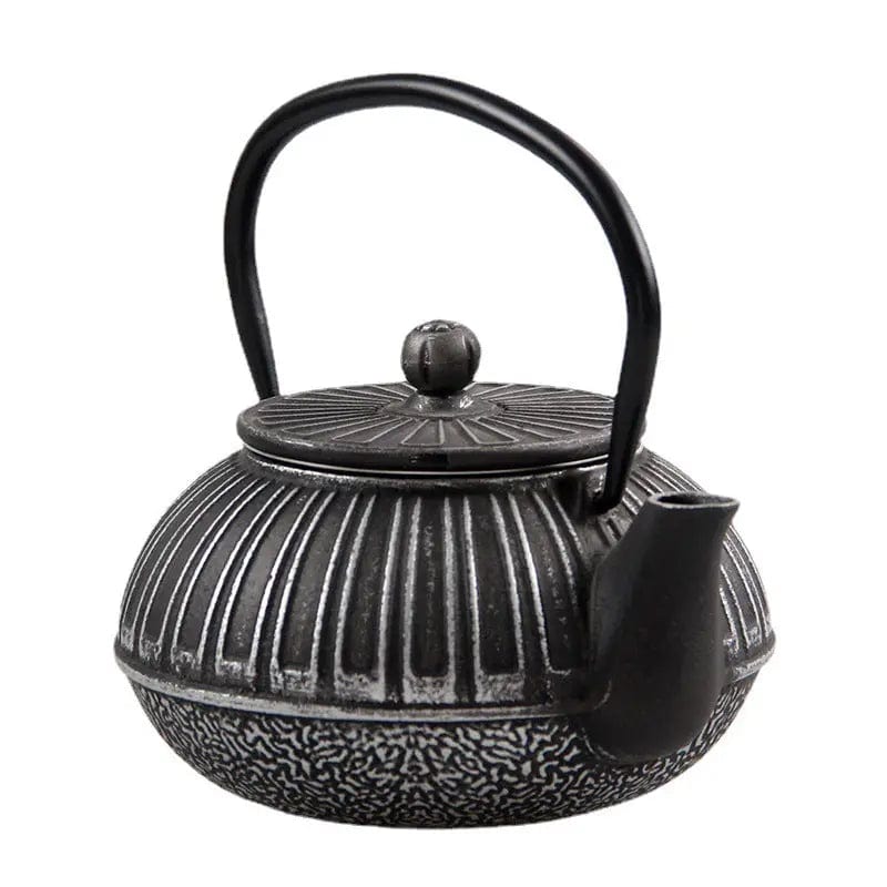 Japanische Gusseisen-Teekanne mit Rechteckmustern 600 ml