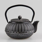 Japanische Gusseisen-Teekanne mit Rechteckmustern 600 ml