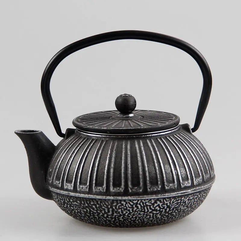 Japanische Gusseisen-Teekanne mit Rechteckmustern 600 ml