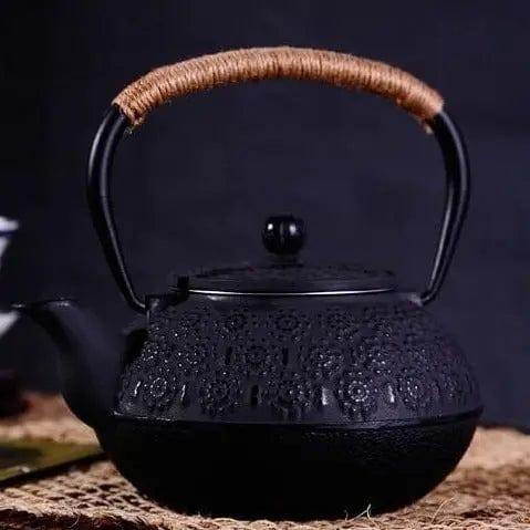 Japanische Gusseiserne Teekanne Blumen 800ML