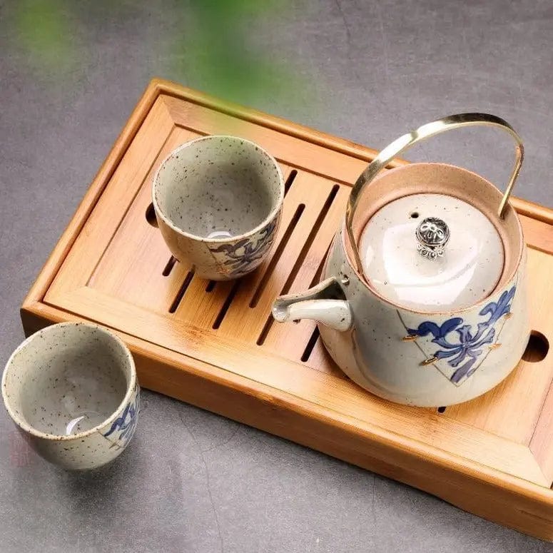 Japanische Keramik-Teekanne Beige Design 210 ml