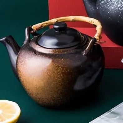 Japanische Keramik-Teekanne Braun Bambus 500ML