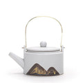 Japanische Keramik-Teekanne mit Bergmotiven 220ml