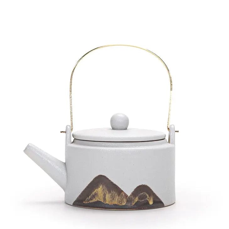 Japanische Keramik-Teekanne mit Bergmotiven 220ml