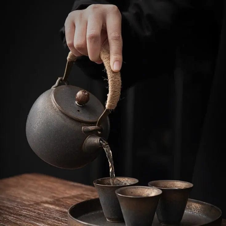 Japanische Keramik-Teekanne Vintage-Charme 475ml