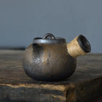 Japanische Kyusu-Teekanne aus antiker Keramik 200 ml