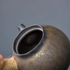 Japanische Kyusu-Teekanne aus antiker Keramik 200 ml