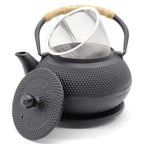 Japanische Teekanne aus emailliertem Gusseisen Schwarz 600ML - 1.2L