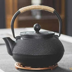 Japanische Teekanne aus emailliertem Gusseisen Schwarz 600ML - 1.2L