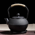 Japanische Teekanne aus emailliertem Gusseisen Schwarz 600ML - 1.2L