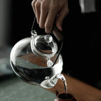 Japanische Teekanne aus Glas Birnenform 1L