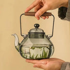Japanische Teekanne aus Glas Birnenform 1L