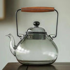 Japanische Teekanne aus Glas Birnenform 1L