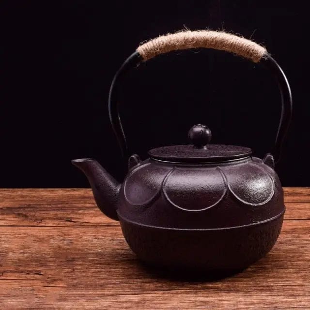 Japanische Teekanne aus Gusseisen Ringe 1,2L