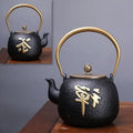 Japanische Teekanne aus Gusseisen Symbole 1,2L