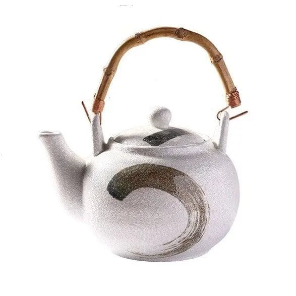 Japanische Teekanne aus Weißkeramik 700ml