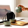 Japanische Tragbare Keramik-Teekanne 180ML
