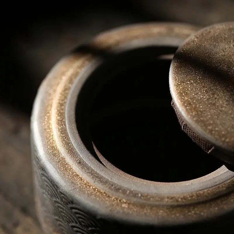 Japanische Vintage Teedose aus Keramik 500ml