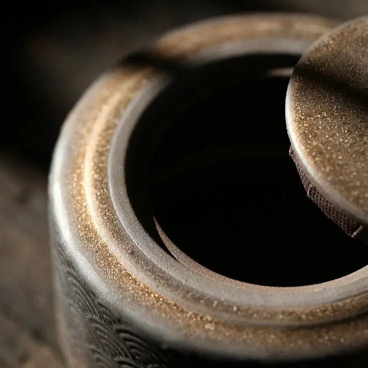 Japanische Vintage Teedose aus Keramik 500ml