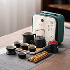 Japanisches Reise-Tee-Set aus Keramik