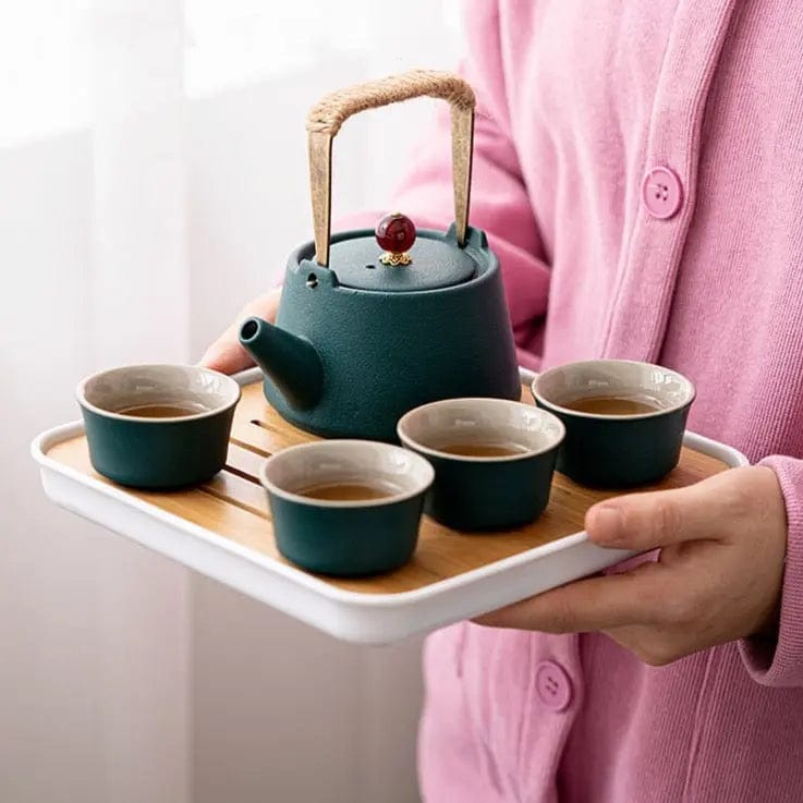 Japanisches Reise-Tee-Set aus Keramik