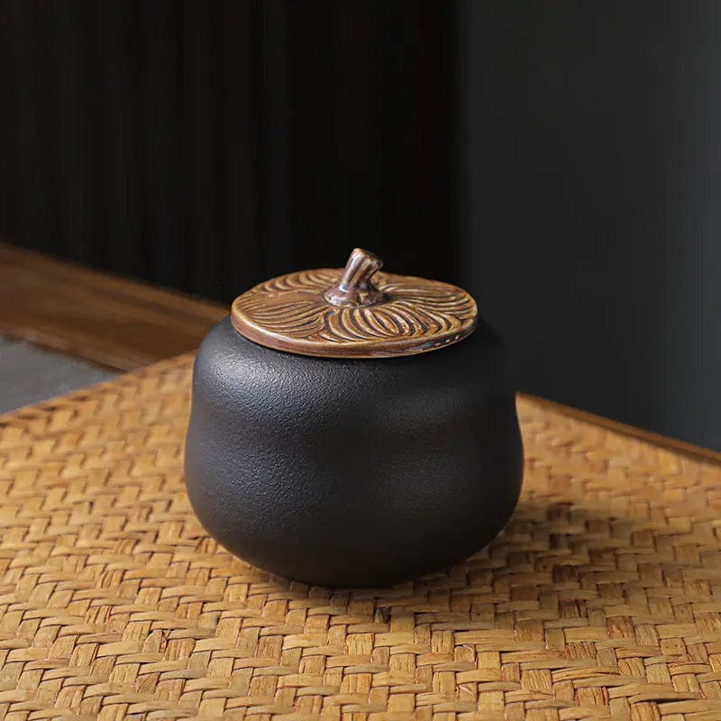 Keramik-Teedose Kaki-Frucht