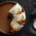 Keramik-Teetasse mit Landschaftsmalerei 50 ml