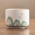 Keramik-Teetassen mit Bergmotiven 75ml