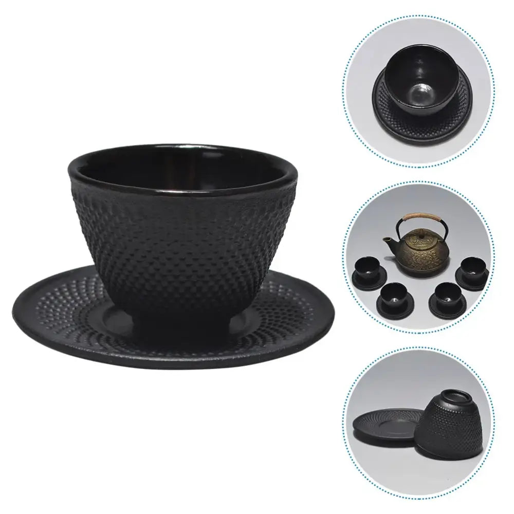 Gusseisen-Teetasse mit Untertasse