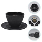 Gusseisen-Teetasse mit Untertasse