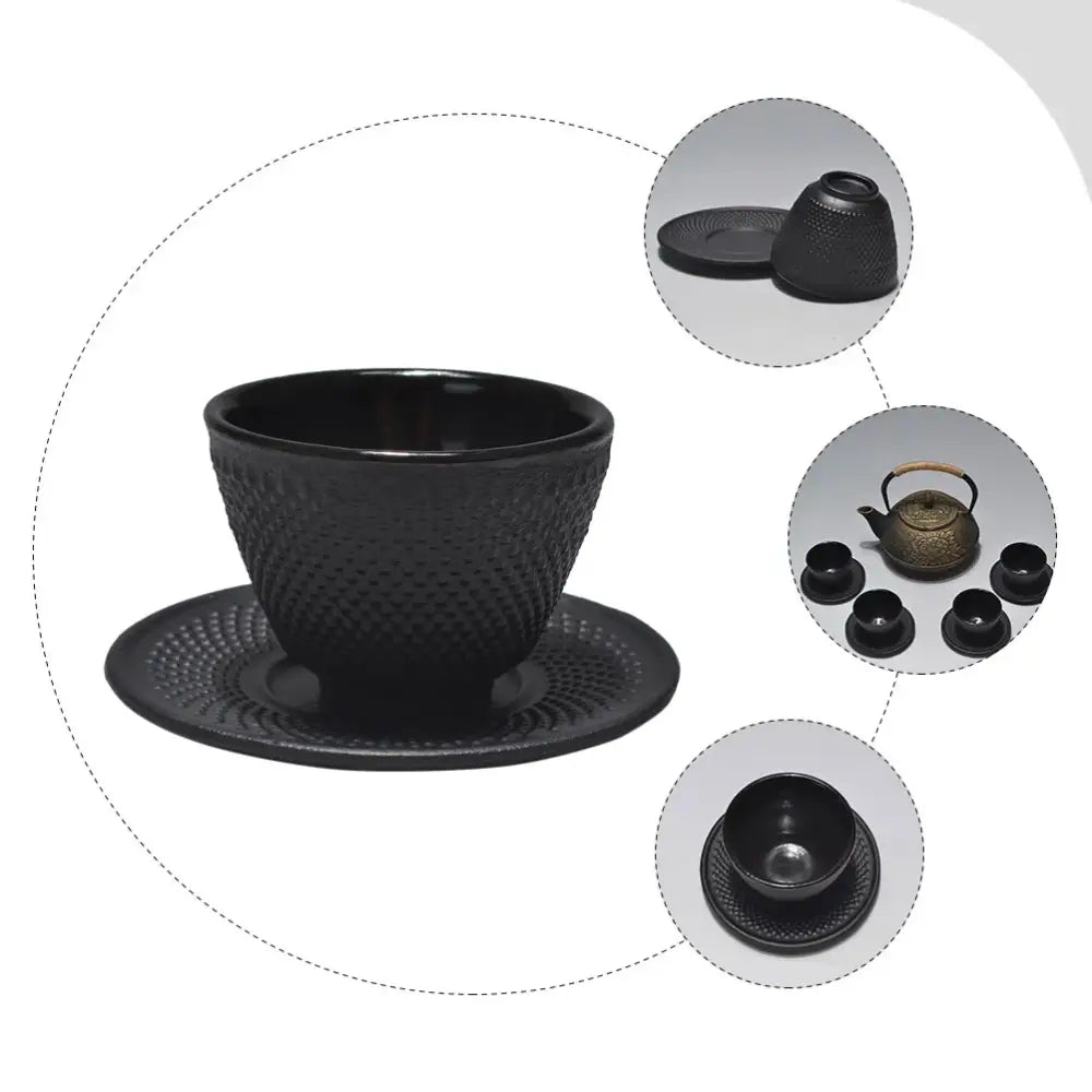 Gusseisen-Teetasse mit Untertasse – Bild 4