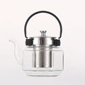 Klassische Glasteekanne mit schwarzem Griff 800ml