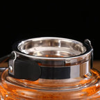 Klassische Glasteekanne mit schwarzem Griff 800ml